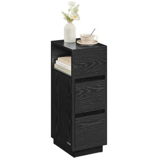VASAGLE Nachtschrank Kailyn 2 Schubladen 40 x 30 x 50 cm Ebenholzschwarz