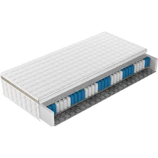 Boxspringmatratze , Weiß , Textil , H2 , 7-Zonen , Höhe ca. 27 cm , 160x200 cm , Härtegradauswahl, Bezug abnehmbar/waschbar, optimale Belüftung, mit Gummiband , Schlafzimmer, Matratzen