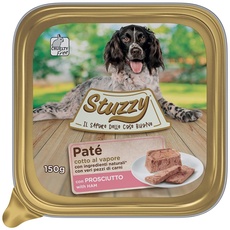 Stuzzy Mister, Nassfutter für Erwachsene Hunde, Geschmack Schinken, Pastete und Fleisch in Stücken, insgesamt 3,3 kg (22 Becher x 150 g)