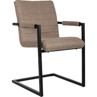 SAM Outillage Esszimmerstuhl Freischwinger Taupe PARZIVO