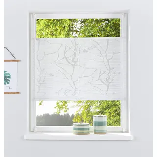 Plissee OTTO HOME "Anna" Gr. 3, weiß, B:60cm H:130cm, Obermaterial: 70% Viskose, 30% Polyester, Plissees, Plissee, transparentes Ästemotiv, Bestseller, Für Fenster & Tür, Sonnenschutz, Topseller