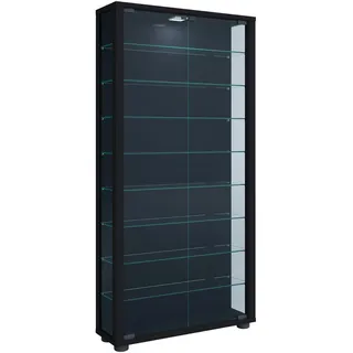 VCM Vitrine Lumo Maxi 59 x 18 x 113 cm Schwarz