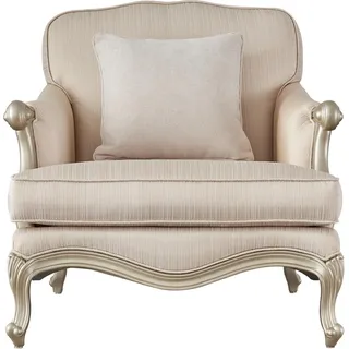 Sessel Sofa Einrichtung Sessel Einsitzer Royal Polster Lounge Club Hotel Stuhl - Beige