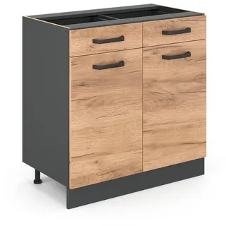 Vicco Schubladenschrank R-Line 80 x 81,6 x 46 cm Gold