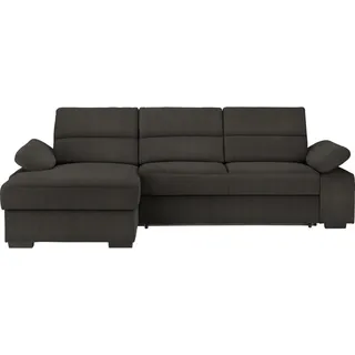 Cantus Ecksofa , Dunkelbraun , Textil , Uni , Ottomane links, L-Form , 258x166 cm , Typenauswahl, Stoffauswahl, seitenverkehrt erhältlich , Wohnzimmer, Sofas & Couches, Wohnlandschaften, Ecksofas