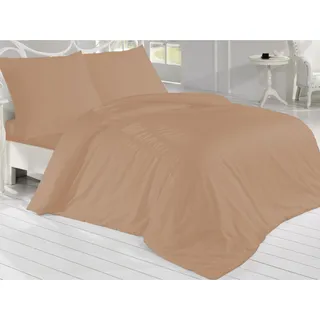 Französisches Leinen Satin 240x220, 70x90cm Beige - Beige