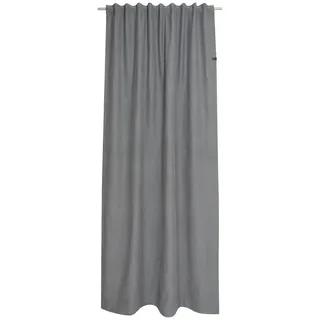 Schöner Wohnen Fertigvorhang , Dunkelgrau , Textil , Uni , 130x300 cm , für Stange und Schiene geeignet , Heimtextilien, Vorhänge, Fertigvorhänge