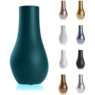 Youartme Deko Vase Dunkles Türkis 22,5 cm - Modern Vasen Deko Hohe - Aesthetic Flower Vase - Beton Dekovasen - Dekovase Hoch - Dekoration für Innenbereich