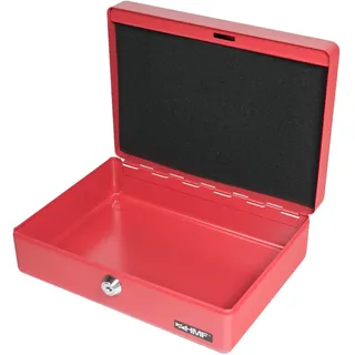 HMF 208-03 Geldkassette mit Münzzählbrett, 25 x 18 x 9 cm, rot