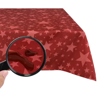 Valia Home Tischdecke mit Teflonbeschichtung für Innen- & Außenbereich Wasser- & Schmutzabweisend Dank verlässlichem Lotuseffekt - Weihnachten 130x 160 cm