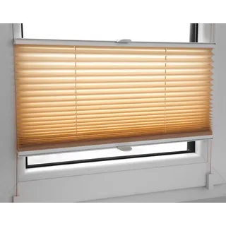 Plissee Faltrollo inkl. Klemmträger beige 30x120 cm Jalousie - Beige