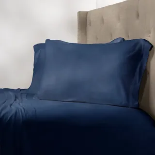 Baltic Linen Bettwäsche-Set aus Jersey-Baumwolle, Marineblau