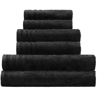 Kleine Wolke Frottier Handtuch ROYAL Schwarz 50x100 cm