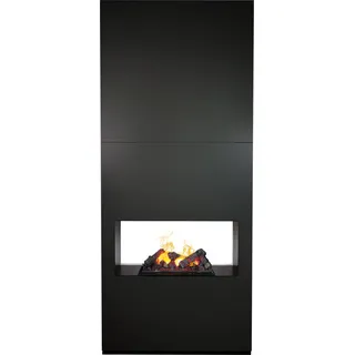 Xaralyn Wasserdampf-Kamin - Ambiance EOB - schwarz Holz - mit Fernbedienung - Opti-Myst Elektrokamin - Cassette 600 - Tunnelkamin - Raumteiler - Schwarz