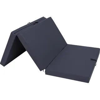 Faltmatratze "ALEX" - 200×120×10 cm - Klappmatratze für 2 Personen, Klappmatratze, Matratze, faltbares Gästebett, waschbar | PillowPrim - Blau