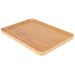 Garcia de Pou 4 Stück, rechteckige Tabletts 'Asami Ware', 28,5 x 20 x 2 cm, aus Holz, Melamin
