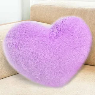 Gohytal Herzkissen, Lila Plüsch Kissen, Herzform Kissen Kuschelkissen,Schmusekissen Flausch Plüsch Love Zierkissen Dekokissen,plüsch Weiche kissen Deko für Kinder für Wohnzimmer Schlafzimmer Sofa Bett