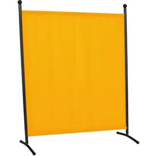 Angerer Stellwand 178 x 178 cm, Sicht- & Sonnenschutz, Raumtrenner, Innen & Outdoor Büro Balkon/Terrasse, Schlafzimmer, Garten, Made in Germany, waschbare Bezüge, Polyacryl gelb