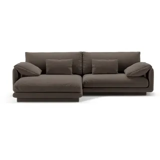 Micadoni Ecksofa links Torino aus Samt ebenholz 4 Sitzplätze , Graubraun , Textil , L-Form , 250x170 cm , Hergestellt in Europa, Oeko-Tex® , Wohnzimmer, Sofas & Couches, Wohnlandschaften, Ecksofas