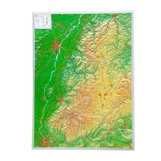 Georelief 3D Reliefkarte Schwarzwald - ohne Rahmen - klein