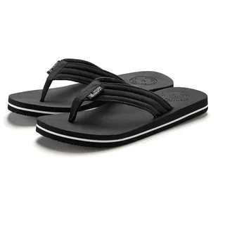 Badezehentrenner AUTHENTIC LE JOGGER "Badelatsche, Flip Flop, Badepantolette, Badeschlappe, Badeschuh", Damen, Gr. 41, schwarz, Obermaterial: 100% Textilmaterial. Decksohle: 100% Synthetik. Futter: 100% Textilmaterial. Laufsohle: 100% Synthetik, unifarben, Schuhe Badezehentrenner, Pantolette, Zehentrenner mit ultraleichter Sohle Unisex VEGAN