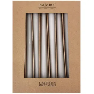 pajoma® Stabkerzen Grau 10 Stück - Höhe 25 cm ø 2,2 cm | Brenndauer 7 Stunden, Premium Qualität - einfarbige Spitzenkerzen