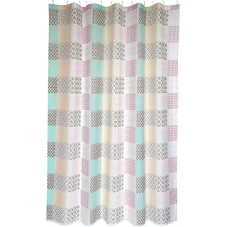 MSV Duschvorhang Ceramique Polyester 180 cm x 200 cm Mehrfarbig