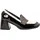 Damen-Plattform Schwarz/Cremefarben Größe 39