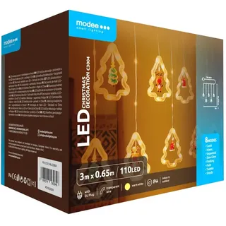 Modee LED-Weihnachtslichterkette „Christmas Tree Lights“ – 300 cm, warmweiß, 110 LEDs, sorgt für stimmungsvolles, farbwechselndes Ambiente im Innen- und Außenbereich