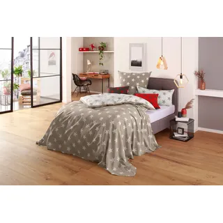 my home Tagesdecke »Stella leichte Tagesdecke im Sterne-Design, für Kinder und Erwachsene«, beige