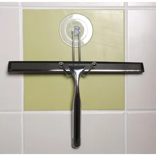 MSV Bad- und Duschabzieher mit Wandaufhänger - Saugnapf oder Bohren