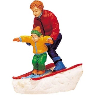 Lemax - Father Son Skiing - Vater & Sohn fahren Ski - Polyresin - Figuren & Zubehör für die eigene kleine Weihnachtswelt