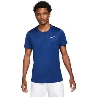 Nike Court Dri Fit Advantage Kurzarm-poloshirt - Deep Royal Blue / White - M