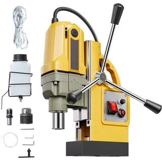 Vevor Magnetbohrmaschine Kernbohrmaschine 1400 W (40 mm Bohrdurchmesser), 12500 N tragbare elektrische Bohrmaschine, 800 U/min Drehzahl, Bohrmaschine für Metalloberflächen Industrie Heimwerker