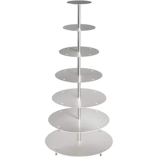 edelstahlheini Aluminium Tortenständer Rund Tortenetagere Hochzeit 7 Etagen (7 Stöckig (Ø 15 20 25 30 35 40 45 cm))