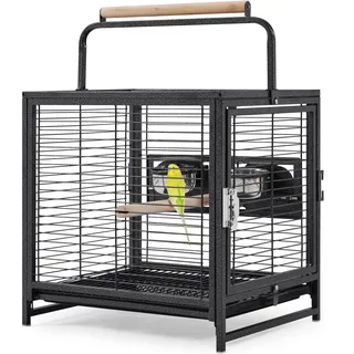 Yaheetech Vogelkäfig Reisevogelkäfig 0 x 0 x 0 cm schwarz