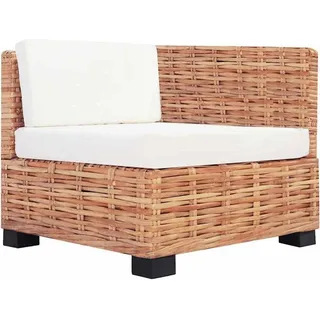 vidaXL Sofagarnitur 14-tlg. braun/weiß