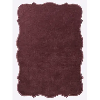 Teppich HEINE HOME Gr. 4, rot (bordeaux), B:120cm H:12mm L:180cm, Viskose, Wolle, Teppiche, Teppich