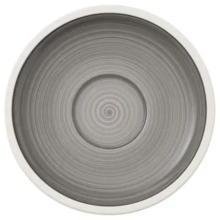 Villeroy & Boch Villeroy und Boch Manufacture Gris Untertasse, 16 cm, Premium Porzellan, Grau