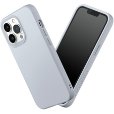 RhinoShield Case kompatibel mit [iPhone 13 Pro Max] | SolidSuit - Stoßdämpfende & schlanke Schutzhülle mit Premium Finish - 3.5 Meter Fallschutz - Austauschbare Kamera-Ringe - Silbergrau