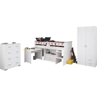Parisot "Parisot, Reverse 11", 3 Stk. tlg. ausziehbarer Schreibtisch auf Rollen, viel Stauraum, Kleiderschrank,