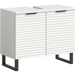 xonox.home Waschbeckenunterschrank Riff 70 x 59 x 34 cm Weiß