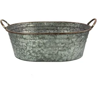 Blümelhuber Verzinkte Wanne - Schale zum Bepflanzen - Garten Deko Draußen - Wasserwanne Miniteich Balkon Deko (55cm)