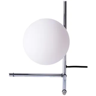 „GRECY“ Tischlampe Ø15cm – Modernes Silber und Kristall, Ideal für Büro, Schlafzimmer und Wohnzimmer, E27.