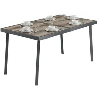 Outsunny Gartentisch 145 x 85 x 72 cm Grau