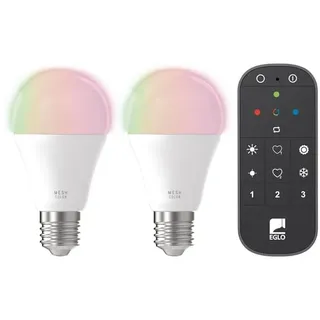 EGLO CONNECT-Z LED A60 9W RGB+TW E27 matt 2-pack incl. remote control