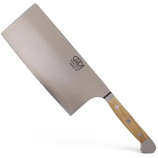 GÜDE Solingen - China Kochmesser geschmiedet, 18 cm, Olivenholz, ALPHA OLIVE, Doppelkropf, Handmade Germany