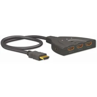 goobay 58488 HDMI Switch 3 auf 1 4K @ 60 Hz) HDMI-Switch