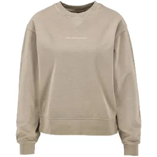 Marc O'Polo Denim Damen Sweatshirt aus Bio-Baumwolle Relaxed Fit, Grün (Dusky Green), M