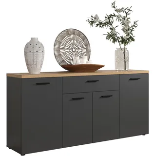 Home Affaire Bajo 180 x 85 x 42 cm Anthrazit / Eiche